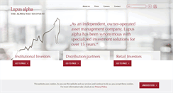 Desktop Screenshot of lupusalpha.com